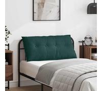 vidaXL Cuscino per Schiena Verde Scuro 100 x 19 x 50 cm Tessuto, Soggiorno, Rettangolare, Contemporaneo, Coperture Rimovibili, Cuscino di Supporto, Cuscino Decorativo, Tessuto Interno, Morbido