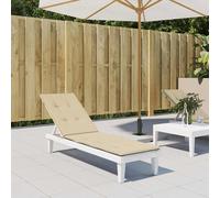 vidaXL Cuscino per Sdraio Beige (75+105)x50x4 cm