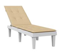 vidaXL Cuscino per Sdraio Beige Mélange (75+105) x 50 x 4 cm in Tessuto