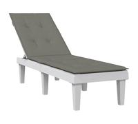 vidaXL Cuscino per Sdraio Grigio Scuro Mélange (75+105) x 50 x 4 Tessuto