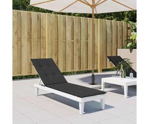 vidaXL Cuscino per Sdraio Nero (75+105)x50x4 cm