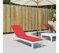 vidaXL Cuscino per Sdraio Rosso (75+105)x50x4 cm