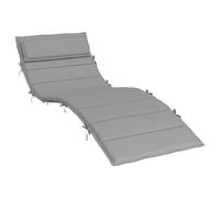 vidaXL Cuscino per sedia a sdraio, versatile in tessuto Oxford grigio, resistente, impermeabile, con imbottitura in morbida fibra di schiuma e design antiscivolo