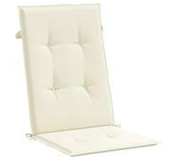 Cuscini per Sedie 6 pz Crema 120x50x3 cm in Tessuto