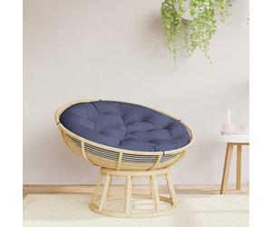 vidaXL Cuscino Rotondo Blu Marino Ø 100x11 cm in Tessuto Oxford