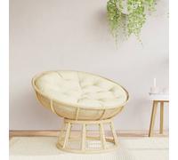 vidaXL Cuscino Rotondo Crema Ø 100x11 cm in Tessuto Oxford