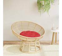 vidaXL Cuscino Rotondo Rosso Ø 60x11 cm in Tessuto Oxford