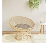 vidaXL Cuscino Rotondo Tortora Ø 60x11 cm in Tessuto Oxford