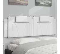 vidaXL Cuscino Testiera Bianco 160 cm in Similpelle
