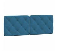vidaXL Cuscino Testiera Blu 120 cm in Velluto
