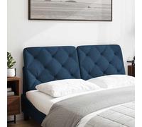 vidaXL Cuscino Testiera Blu 140 cm in Tessuto