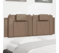vidaXL Cuscino per testiera "Viana" cappuccino-marrone 140 cm in ecopelle