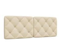 vidaXL Cuscino Testiera Crema 120 cm in Tessuto