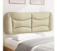 vidaXL Cuscino Testiera Crema 140 cm in Tessuto