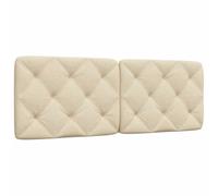 vidaXL Cuscino Testiera Crema 140 cm in Tessuto