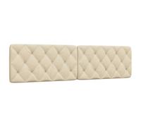 vidaXL Cuscino Testiera Crema 200 cm in Tessuto