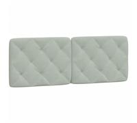 vidaXL Cuscino Testiera Grigio Chiaro 120 cm in Velluto