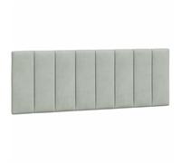 vidaXL Cuscino Testiera Grigio Chiaro 120 cm in Velluto