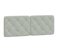 vidaXL Cuscino Testiera Grigio Chiaro 140 cm in Velluto