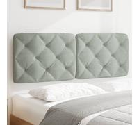 vidaXL Cuscino Testiera Grigio Chiaro 140 cm in Velluto