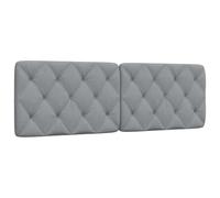 vidaXL Cuscino Testiera Grigio Chiaro 160 cm in Tessuto