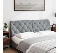 vidaXL Cuscino Testiera Grigio Chiaro 160 cm in Tessuto