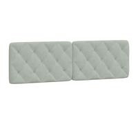 vidaXL Cuscino Testiera Grigio Chiaro 160 cm in Velluto