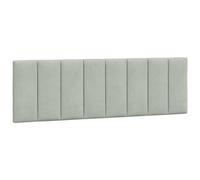 vidaXL Cuscino Testiera Grigio Chiaro 160 cm in Velluto