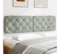 vidaXL Cuscino per testiera in velluto grigio chiaro 180 cm
