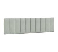 vidaXL Cuscino Testiera Grigio Chiaro 180 cm in Velluto