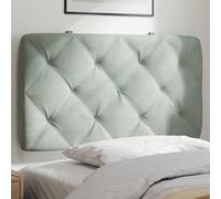 vidaXL Cuscino Testiera Grigio Chiaro 80 cm in Velluto