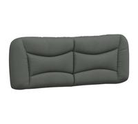 vidaXL Cuscino Testiera Grigio Scuro 120 cm in Tessuto