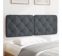 vidaXL Cuscino Testiera Grigio Scuro 137 cm in Velluto