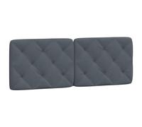 vidaXL Cuscino Testiera Grigio Scuro 140 cm in Velluto