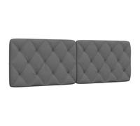 vidaXL Cuscino Testiera Grigio Scuro 160 cm in Tessuto