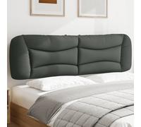 vidaXL Cuscino Testiera Grigio Scuro 180 cm in Tessuto