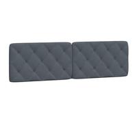vidaXL Cuscino Testiera Grigio Scuro 180 cm in Velluto