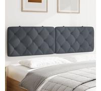 vidaXL Cuscino Testiera Grigio Scuro 183 cm in Velluto