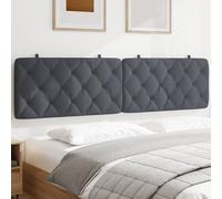 vidaXL Cuscino Testiera Grigio Scuro 200 cm in Velluto