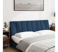 vidaXL Cuscino Testiera Blu 160 cm in Tessuto