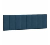 vidaXL Cuscino Testiera Hanko Blu 160 cm in Velluto, Cuscino Testata, Testata Imbottita, Cuscino per Testata Letto, testiera Imbottita