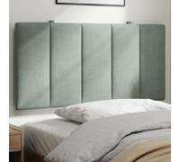 vidaXL Cuscino Testiera Grigio Chiaro 100 cm in Velluto
