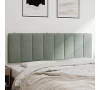 vidaXL Cuscino Testiera Hanko Grigio Chiaro 160 cm in Velluto