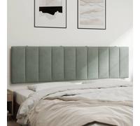 vidaXL Cuscino Testiera Hanko Grigio Chiaro 183 cm in Velluto