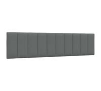 vidaXL Cuscino Testiera Hanko Grigio Scuro 200 cm in Tessuto