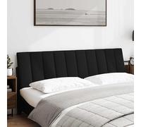 vidaXL Cuscino testiera Hanko Nero 180 cm in tessuto