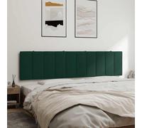 vidaXL Cuscino Testiera Verde Scuro 200 cm in Velluto