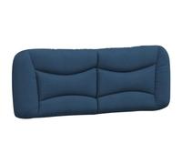 vidaXL Cuscino Testiera Blu 140 cm in Tessuto