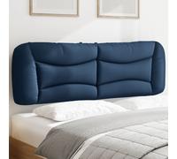 vidaXL Cuscino Testiera Blu 160 cm in Tessuto