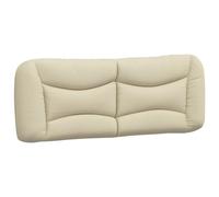 vidaXL Cuscino Testiera Crema 140 cm in Tessuto